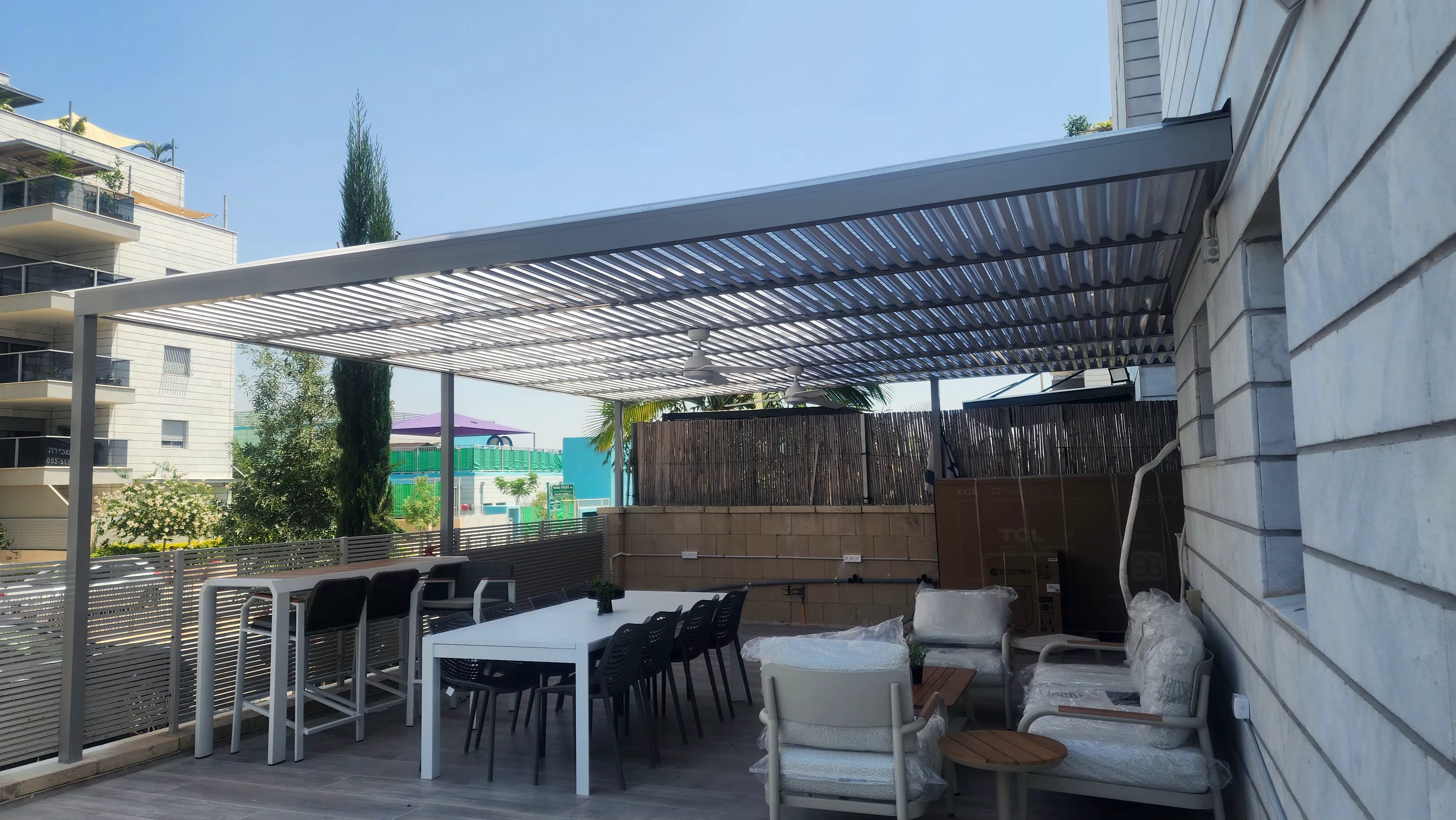 פרגולה קלאסיק אלומיניום